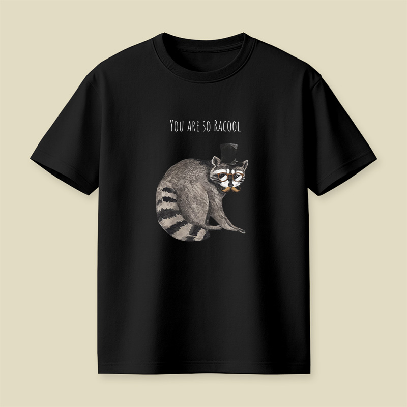 Racool Gentleman Raccoon Pun Playful T-Shirt