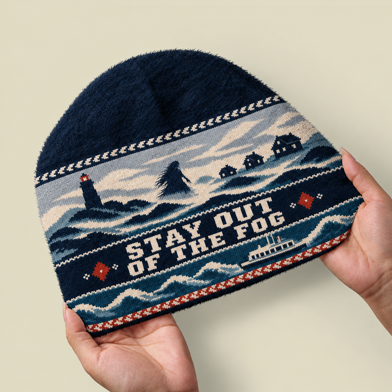 Stay Out Of The Fog Fuzzy Beanie