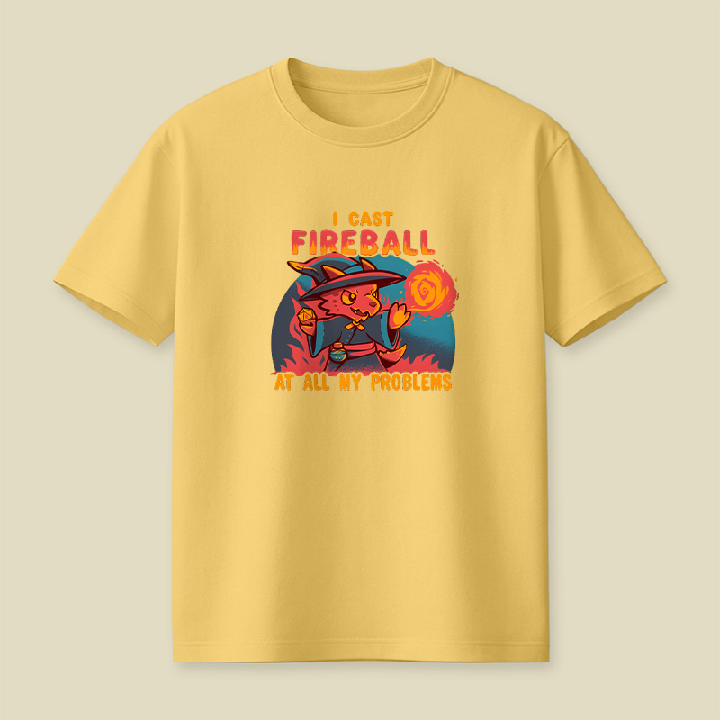 Kobold Wizard I Cast Fireball At My Problems Playful T-Shirt