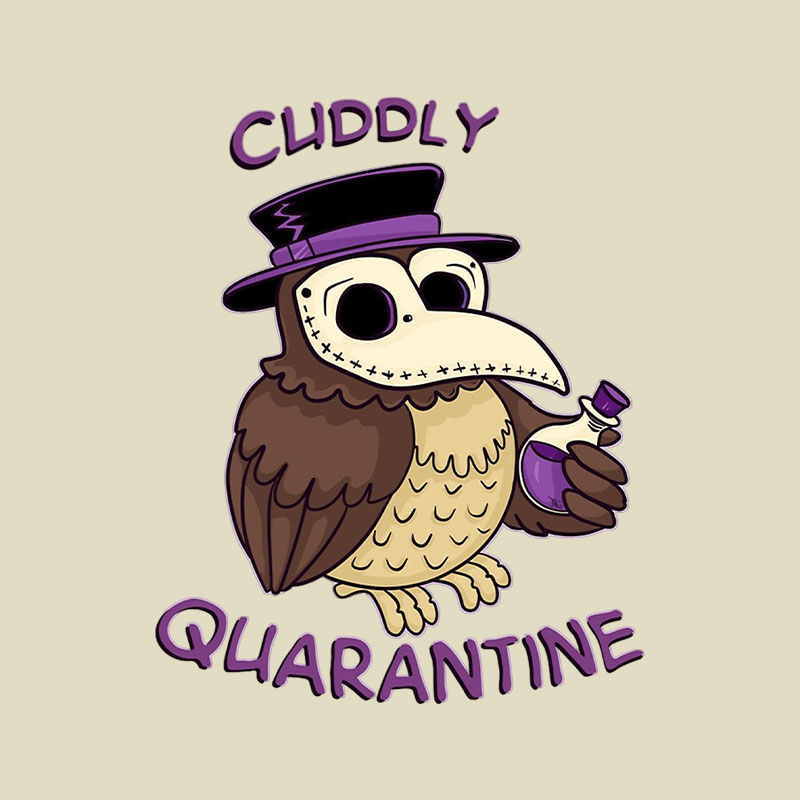 Creepy Cute Death Mask Owl Playful T-Shirt