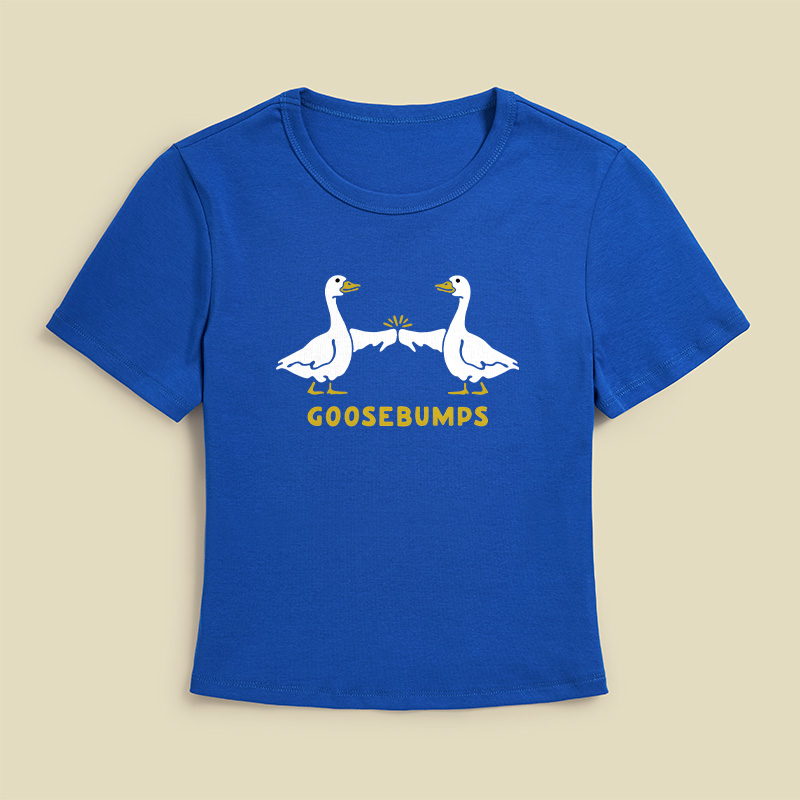 Goosebumps Geese Pun Geek Baby Tee