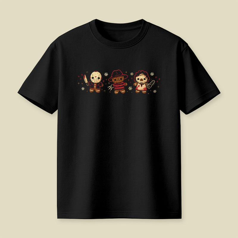 Cute Gingerbread Killers Playful T-Shirt