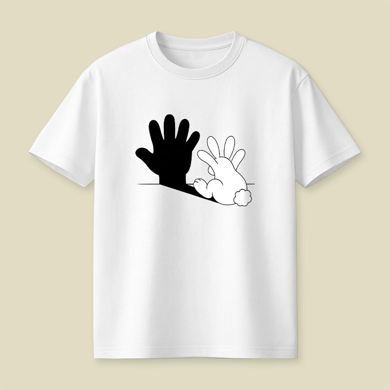 Rabbit Hand Shadow Playful T-Shirt