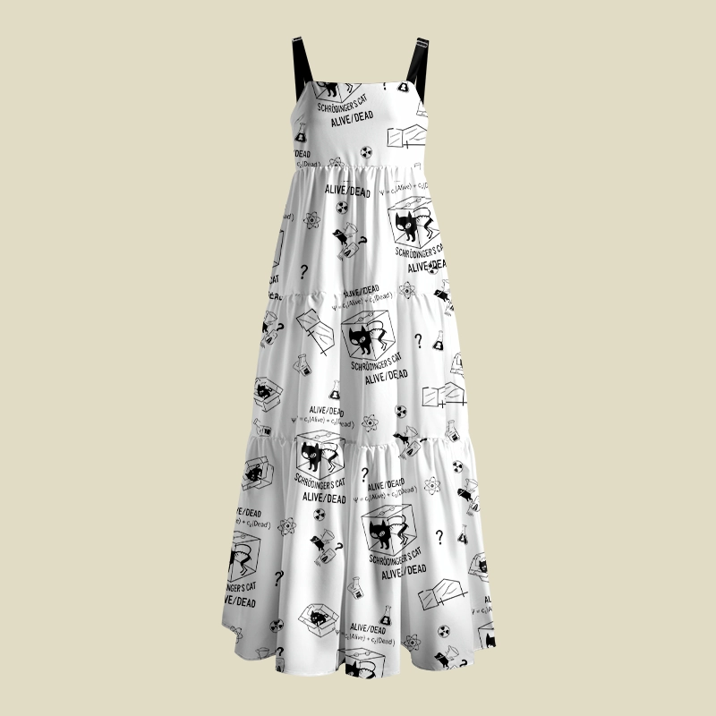 Schrödinger's Cat Playful Maxi Dress