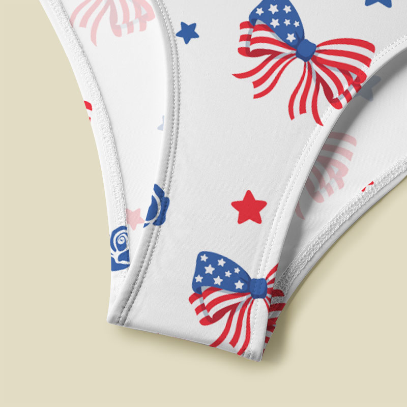 American Bow V-Neck One Piece Swimsuit