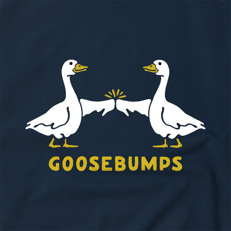 Goosebumps Geese Pun Raglan T-shirt
