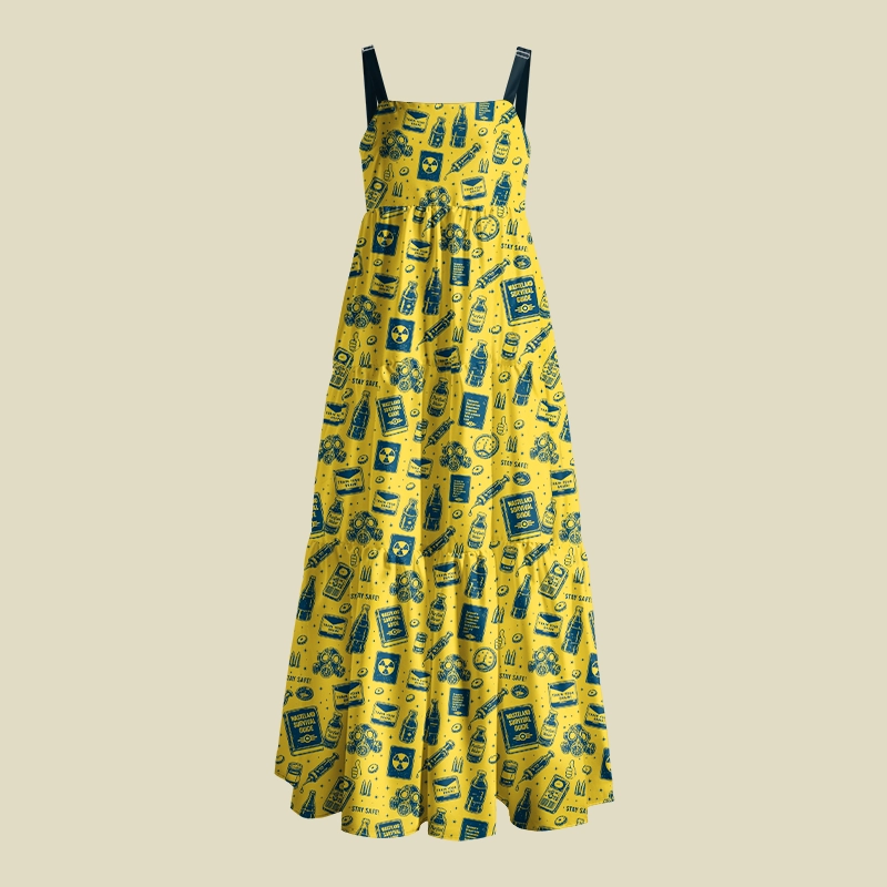 Retro Laboratory Science Vibes Playful Maxi Dress