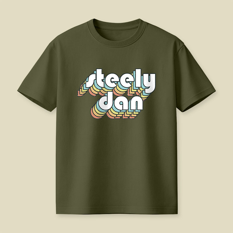 Steely Dan Retro Faded-Style Playful T-Shirt