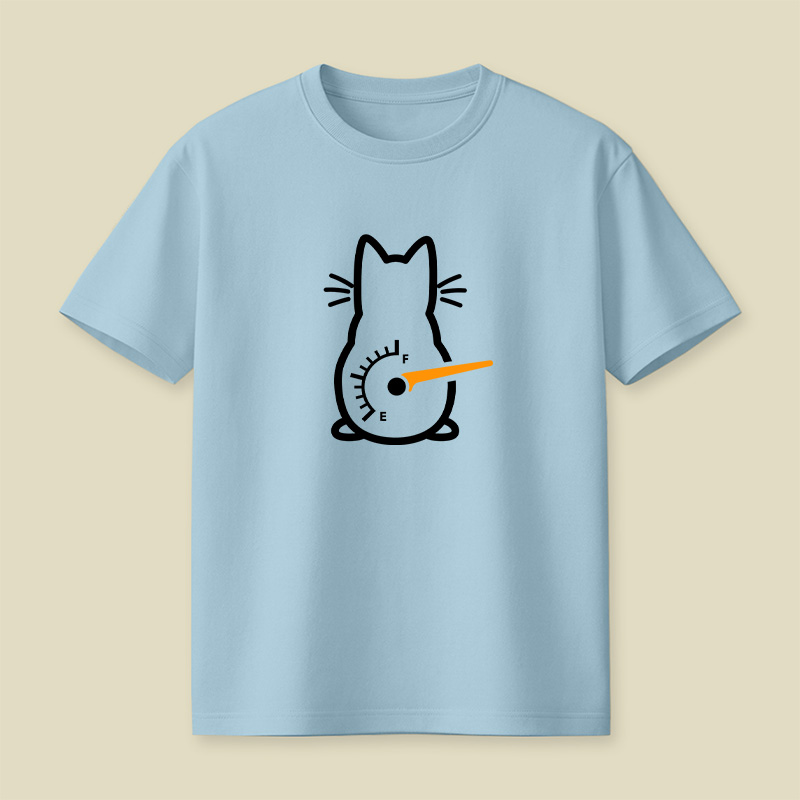 Cat Gauge Minimalist Playful T-Shirt