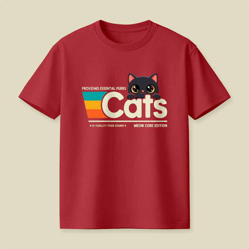 Retro Cats Playful T-Shirt