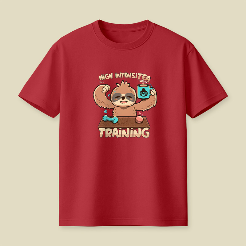 High Intensitea Training Sloth Playful T-Shirt