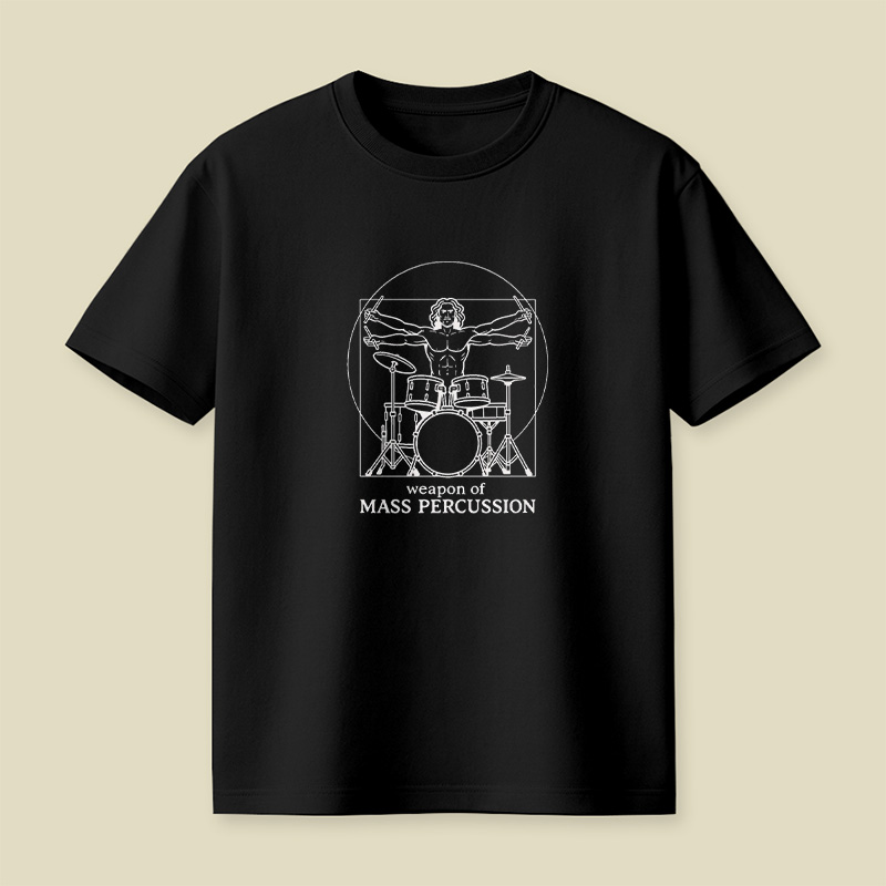 Vitruvian Drummer Playful T-Shirt