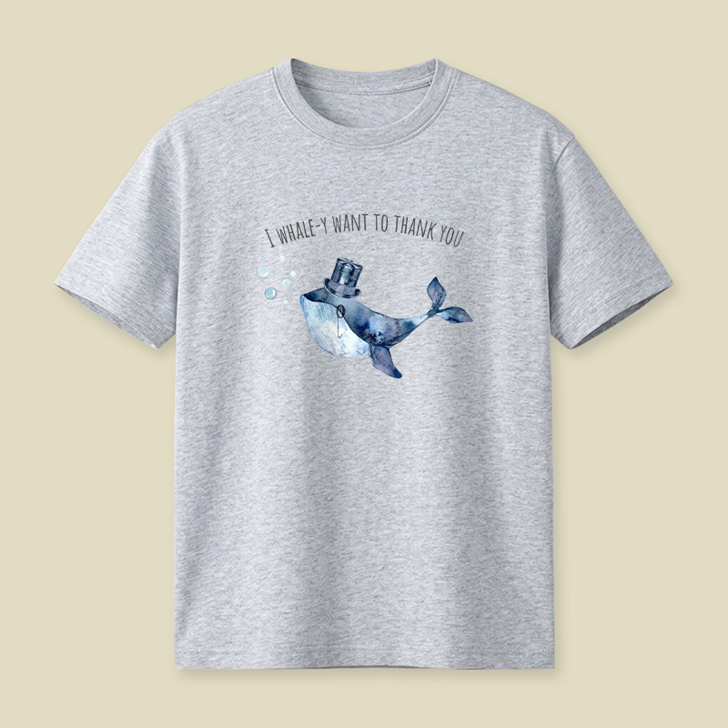 Whaley Thank You Animal Pun Playful T-Shirt