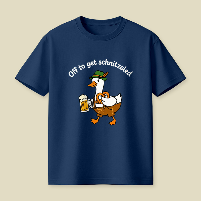 Off To Get Schnitzeled Geek Playful T-Shirt