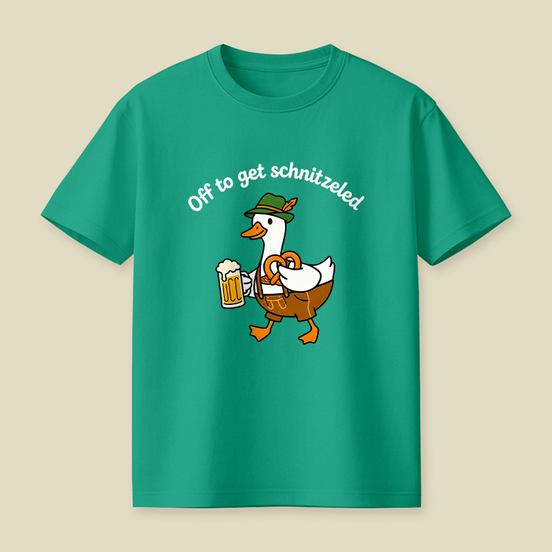 Off To Get Schnitzeled Geek Playful T-Shirt