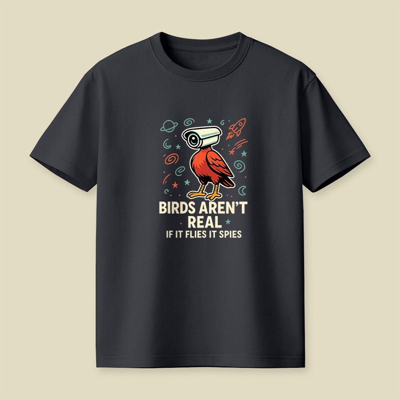 Birds Are Not Real Conspiracy Playful T-Shirt
