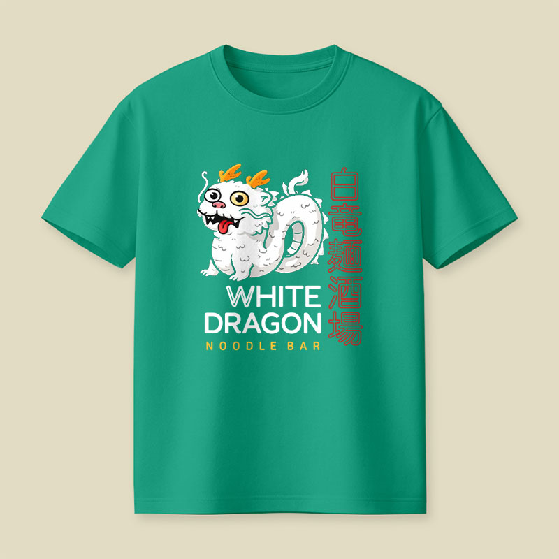 White Dragon Playful T-Shirt
