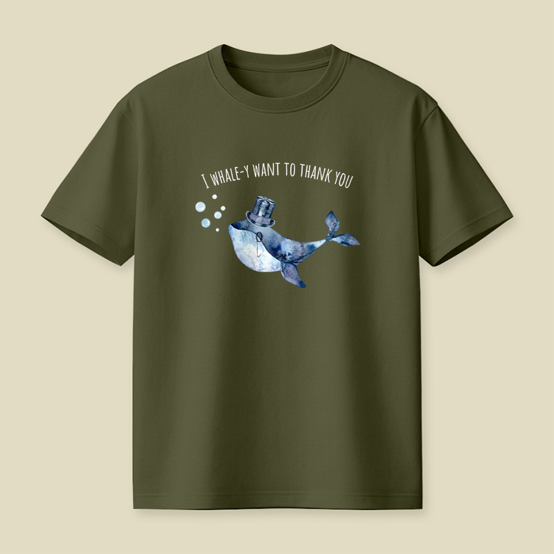 Whaley Thank You Animal Pun Playful T-Shirt