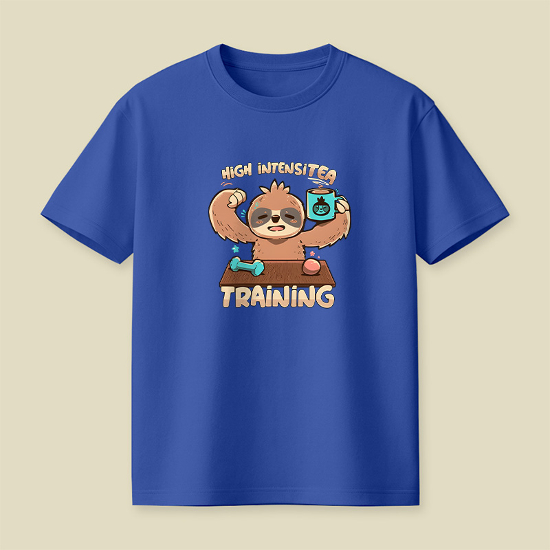 High Intensitea Training Sloth Playful T-Shirt