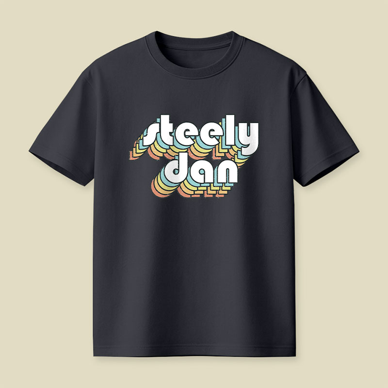 Steely Dan Retro Faded-Style Playful T-Shirt