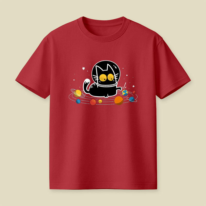 Cat Among the Planets Playful T-Shirt