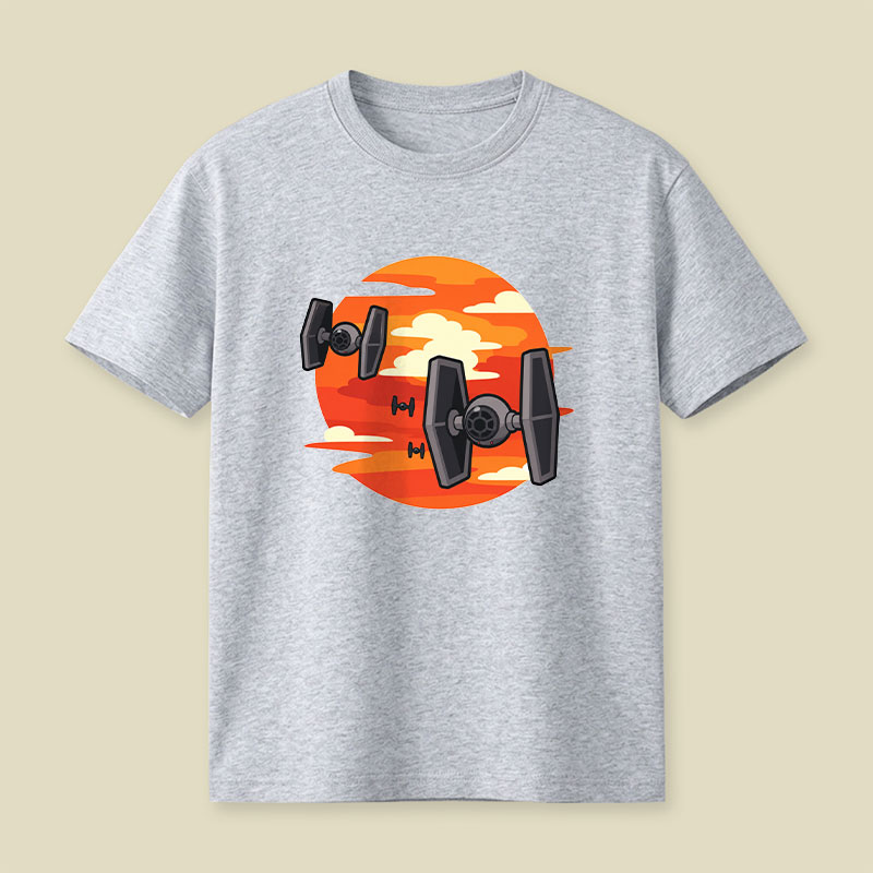 Ride Of The Tie Fighters Playful T-Shirt