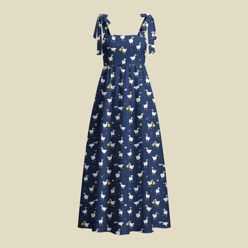 Goose Game Blue Playful Maxi Dress
