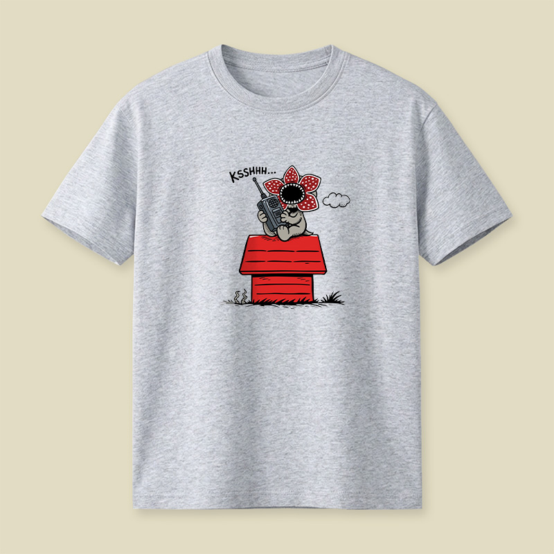 Demogorgon On Doghouse Stranger Things Playful T-Shirt