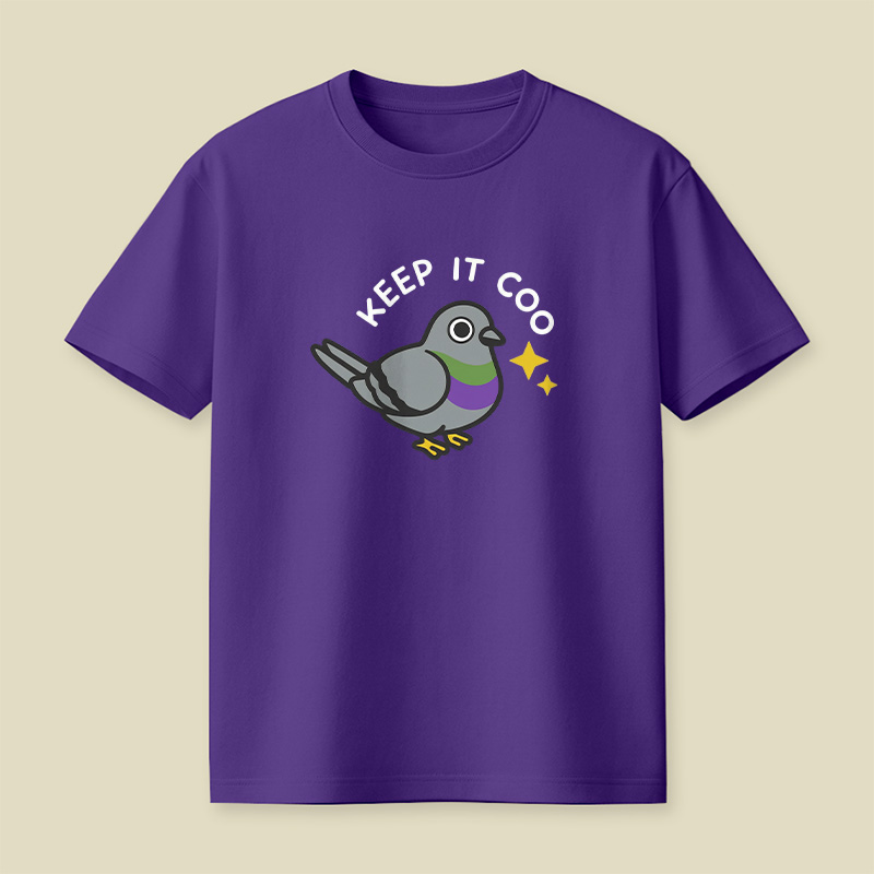 Keep It Coo Cute Pigeon Pun Playful T-Shirt