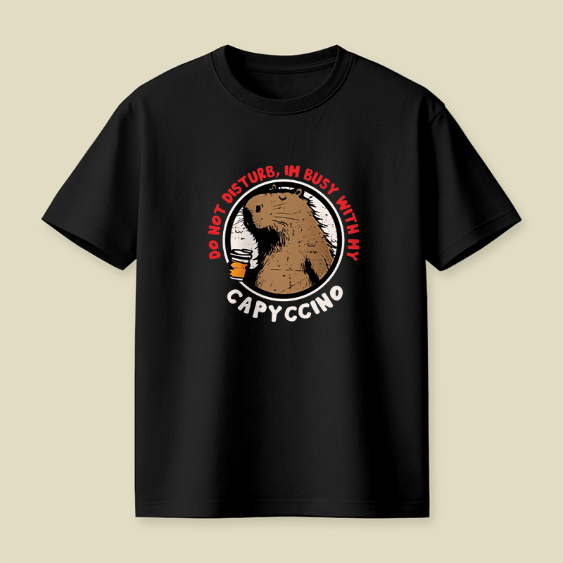 Capybara Capyccino Vibes Playful T-Shirt