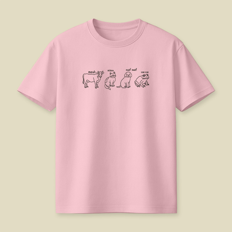 French Animal Sound Pun Playful T-Shirt