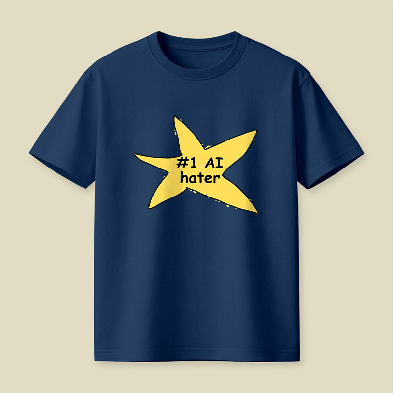 #1 AI Hater Playful T-Shirt