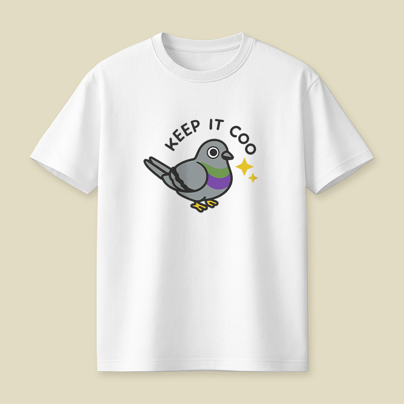 Keep It Coo Cute Pigeon Pun Playful T-Shirt