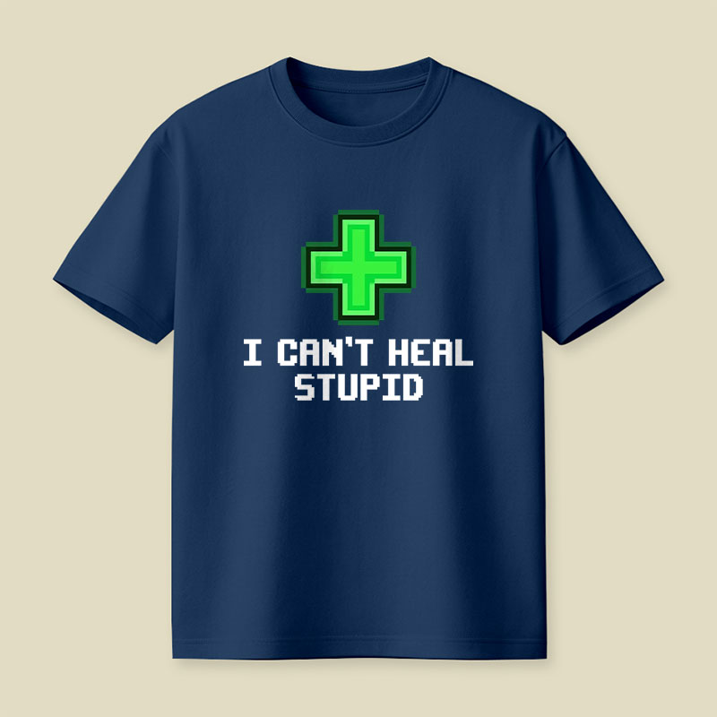 Green Pixel Health Cross Playful T-Shirt