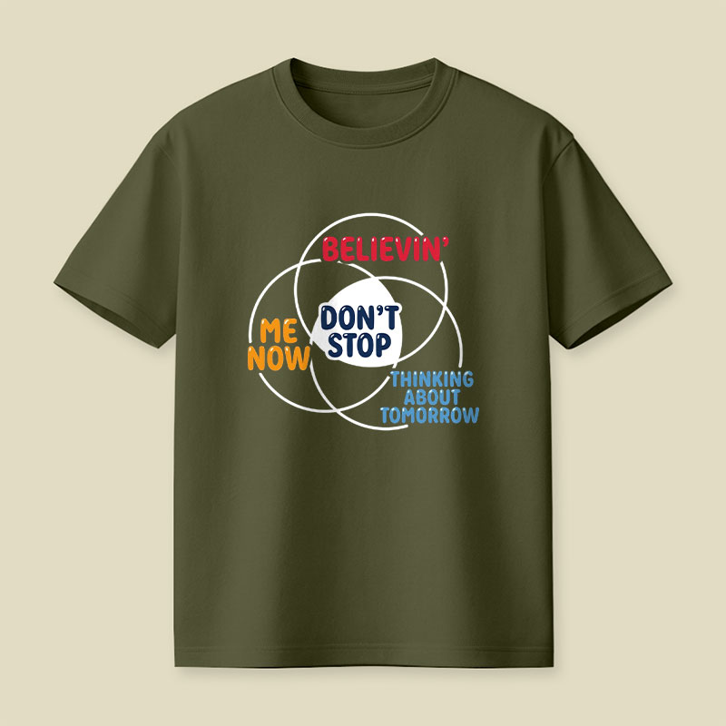 Don't Stop Venn Diagram Playful T-Shirt