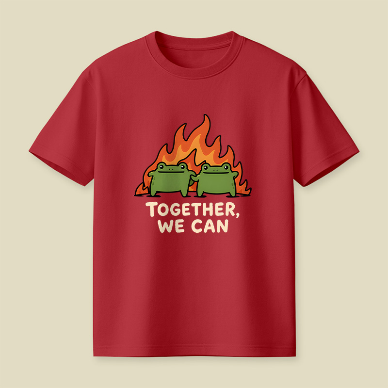 Together We Can Frogs On Fire Playful T-Shirt
