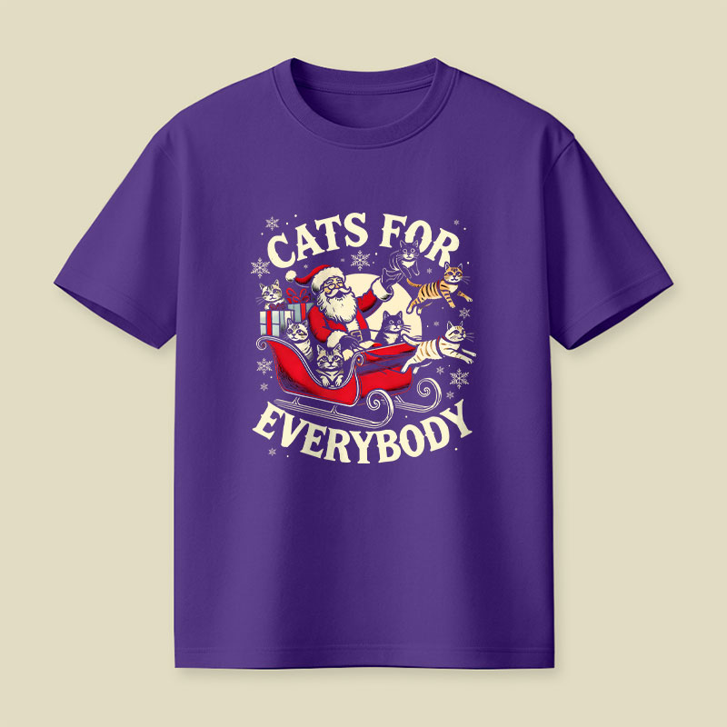 Christmas Cat Santa Cat Lover Playful T-Shirt