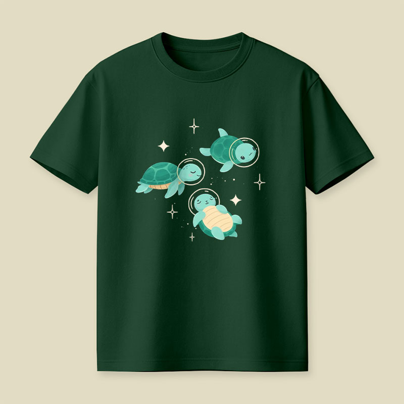 Space Turtles Playful T-Shirt
