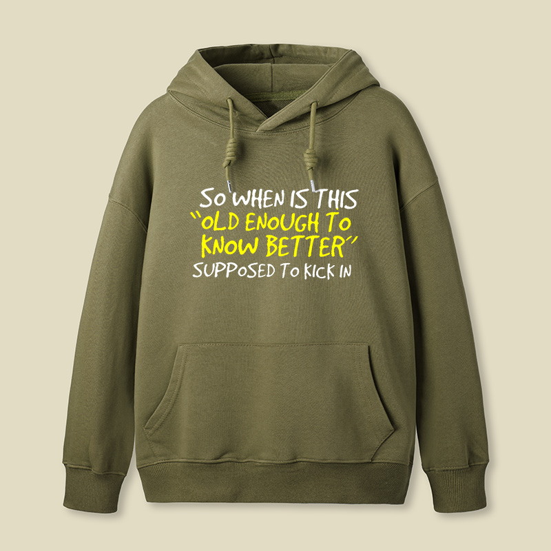 Old Enough To Know Better Geek Hoodie
