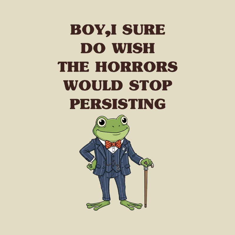 Boy I Sure Wish The Horrors Would Stop Persisting Playful T-Shirt
