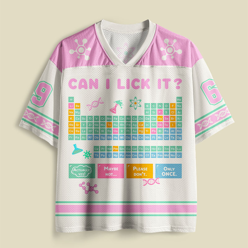 Can I Lick It Periodic Table Pink Playful Mesh Jersey