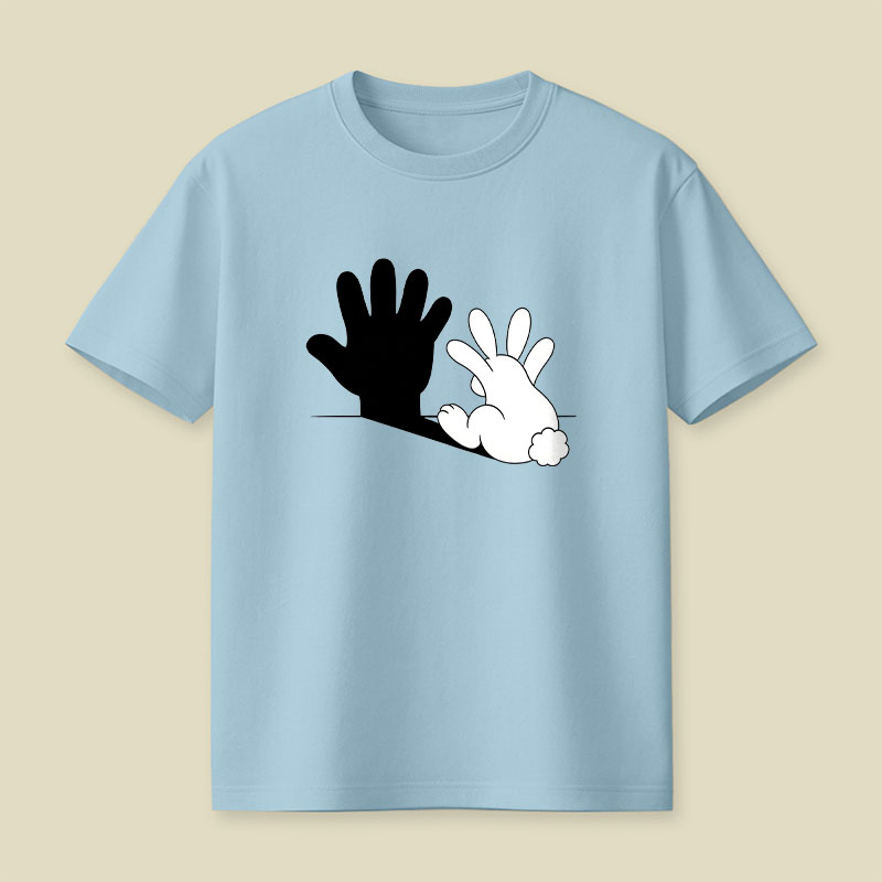 Rabbit Hand Shadow Playful T-Shirt