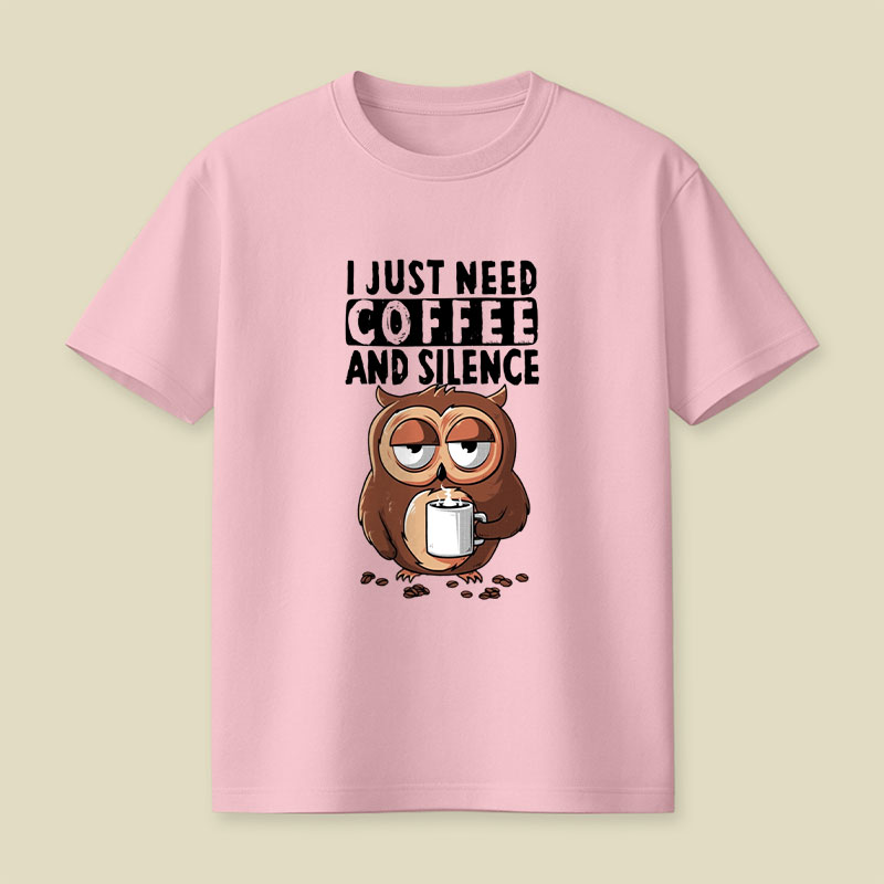 Coffee and Silence Playful T-Shirt