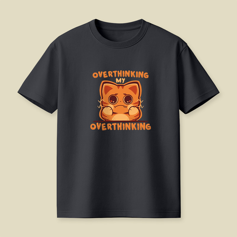 Overthinking Cat Playful T-Shirt