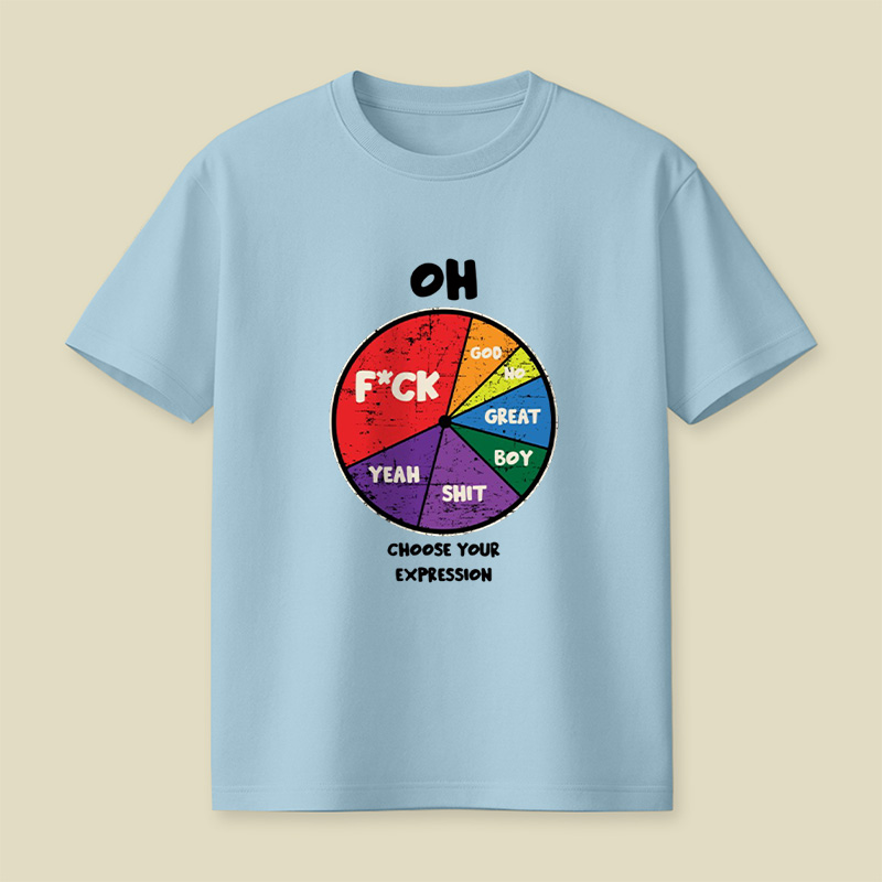 Oh God No Choose Your Expression Wheel Playful T-Shirt