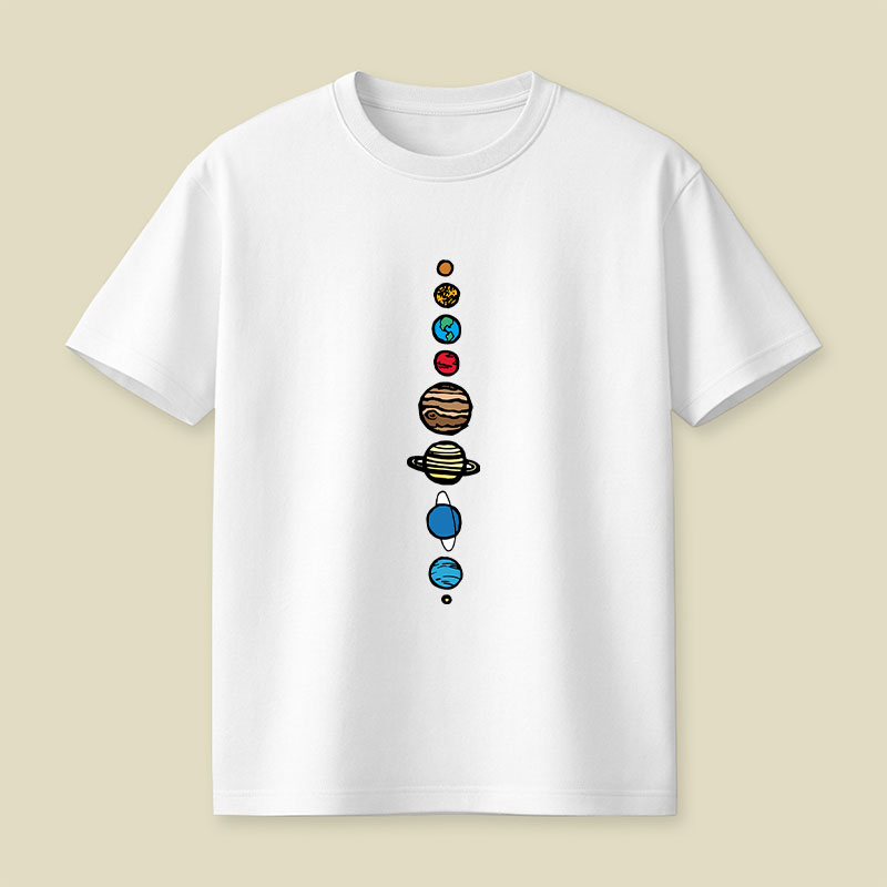 Space Nerd Planets Playful T-Shirt