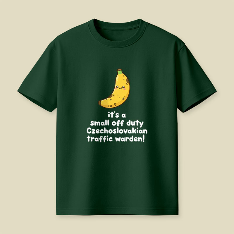 Small Off Duty Traffic Warden Banana Playful T-Shirt