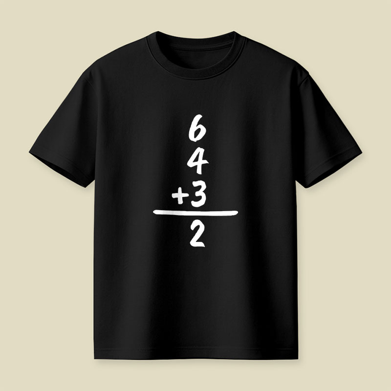 6 4 3 2 Funny Baseball Math Playful T-Shirt