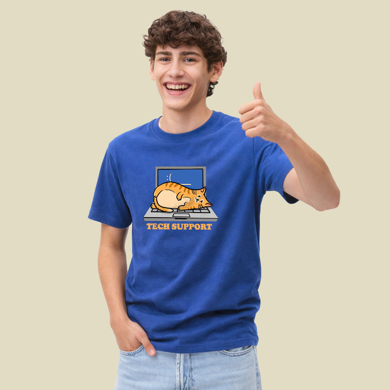 Tech Support Cat Funny Programmer Playful T-Shirt