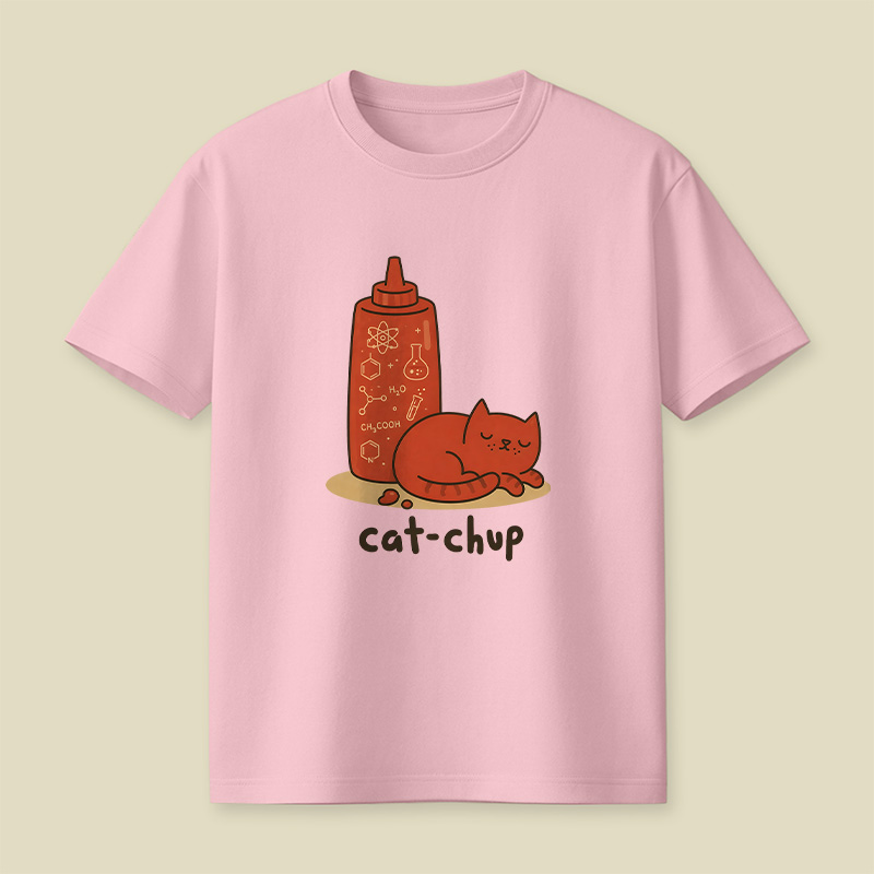 Cat-Chup Ketchup Cat Playful T-Shirt